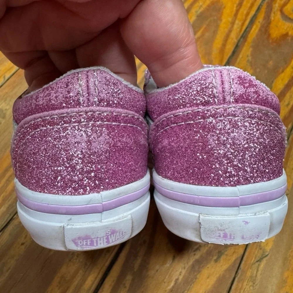 Vans‎ Old Skool Glitter Pink Sneakers Size 5.5